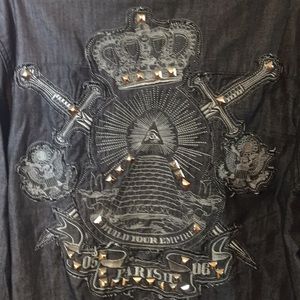 Men’s Parish Embroidered Denim Shirt/Jacket XL